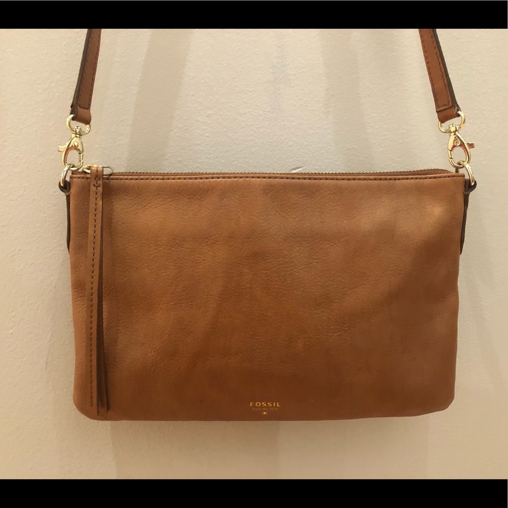 Fossil leather crossbody bag
